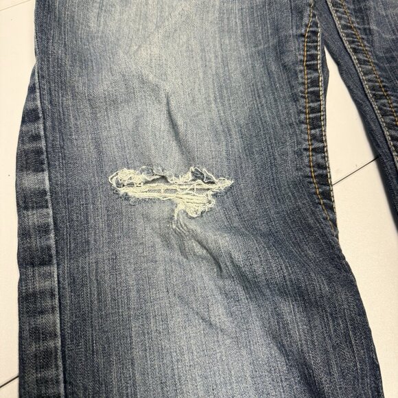 Ariat M4 FR Relaxed Boot Cut Jeans Mens 36x30 Blue Workwear Western Cowboy - Picture 5 of 16